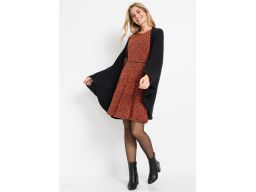 B.P.C Ponczo czarne oversize ażurowe