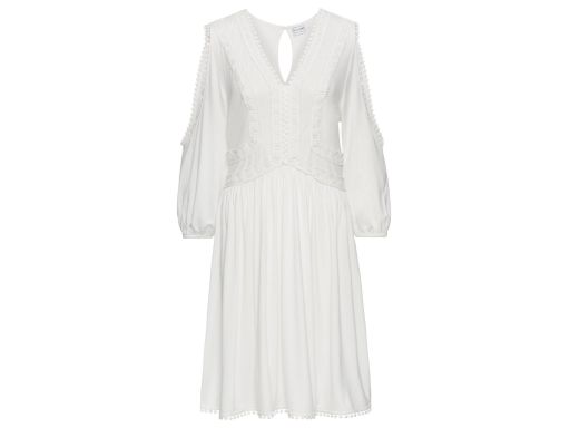 B.P.C sukienka boho z wycięciami i koronką śmietankowa r.40/42