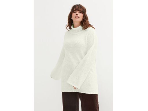 B.P.C Sweter z przędzy boucle, z poszerzanymi rękawami ^36/38