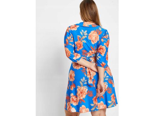 B.P.C sukienka kopertowa wzorzysta 48/50.