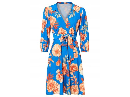 B.P.C sukienka kopertowa wzorzysta 48/50.