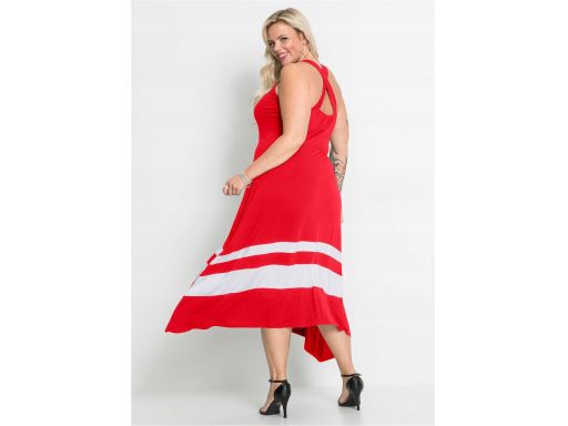 B.P.C długa sukienka letnia czerwono-biała ^36/38