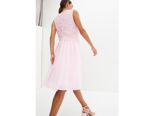 B.P.C sukienka z koronką różowa urocza r.46
