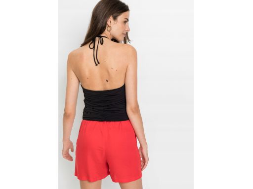 B.P.C top krótki sexy z marszczeniem czarny 40/42.