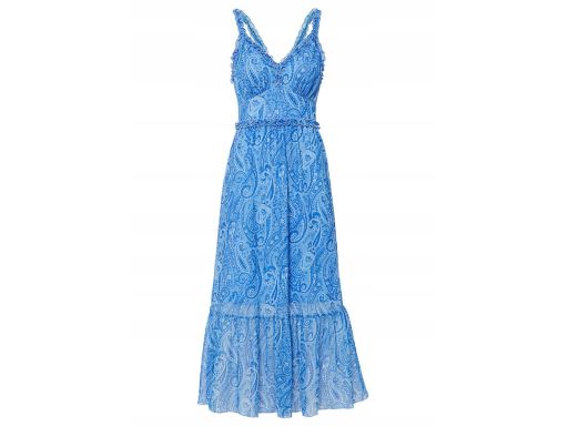 B.P.C Sukienka szyfonowa na ramiączka midi ^40/42