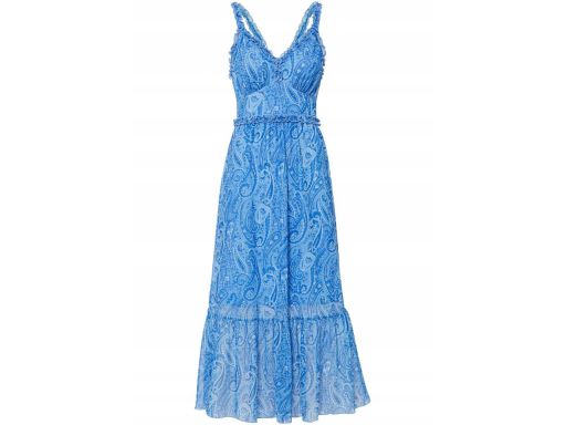 B.P.C Sukienka szyfonowa na ramiączka midi ^40/42