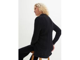 B.P.C czarny sweter z kołnierzykiem bawełniany 40/42.