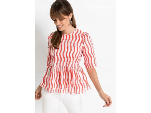 B.P.C bluzka we wzór z baskinką 34.