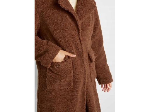 B.P.C parka damski teddy boucle ciemna zieleń khaki ^46