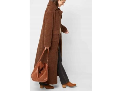 B.P.C parka damski teddy boucle ciemna zieleń khaki ^46