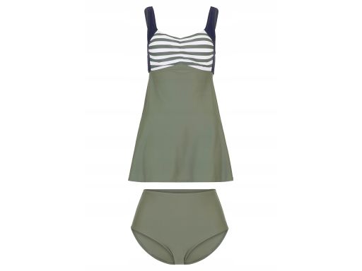 B.P.C długie tankini khaki z figami maxi 46.