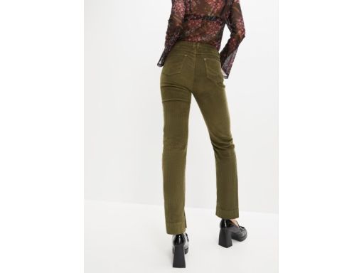 B.P.C spodnie damskie sztruksowe khaki r.52