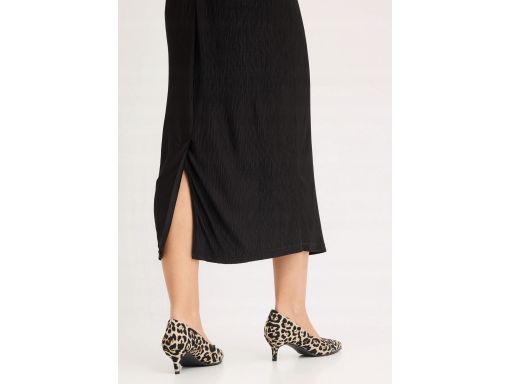 B.P.C długa sukienka czarna z wycięciami i wiązaniem r.44/46