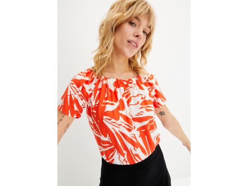 B.P.C bluzka tunika biało-pomarańczowa ^40
