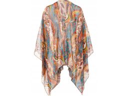 B.P.C poncho letnie z nadrukiem r.one size