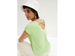 B.P.C zielony t-shirt z ozdobnym tyłem ^32/34