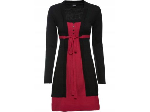 B.P.C sukienka dzianinowa z narzutką 2w1 r.40/42