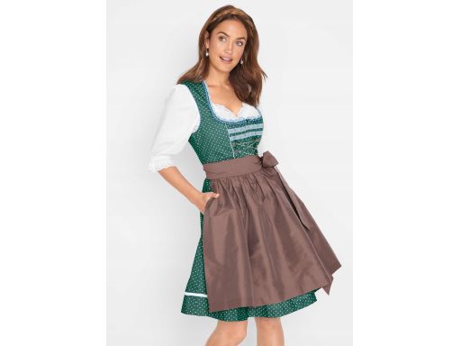 B.P.C. sukienka ludowa w kropki z fartuchem 50