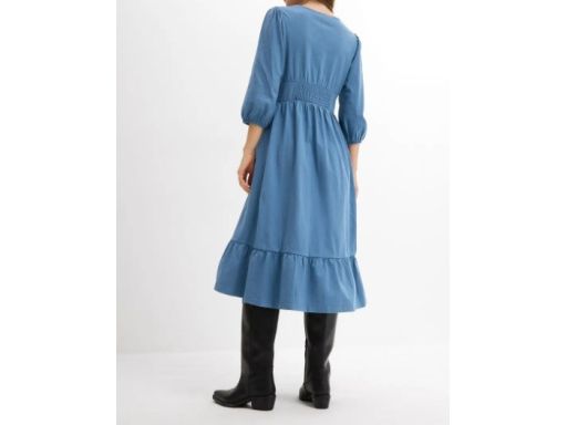 B.P.C sukienka midi dżersejowa niebieska r.44/46
