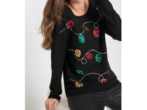 B.P.C sweter świąteczny bombki z cekinów r.44/46
