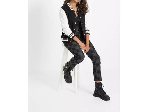 B.P.C spodnie czarno-szare w kratkę 46.