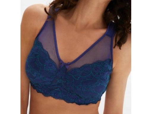 B.P.C biustonosz miękki bez fiszbin z koronką ^100F