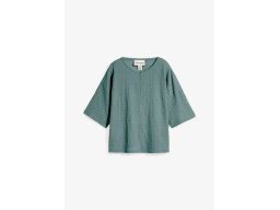 B.P.C bluzka zielona morska krepowana t-shirt z zamkiem 44/46.