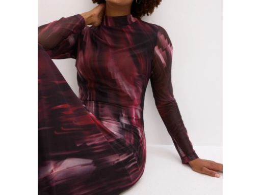 B.P.C sukienka siateczkowa midi wzory r.44/46