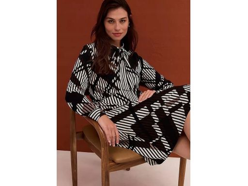 B.P.C sukienka midi we wzory geometryczne ^36/38