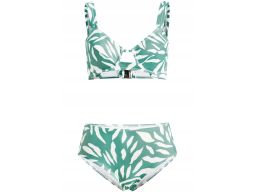 B.P.C bikini biało-zielone na fiszbinach minimizer z figami ^42(80C)