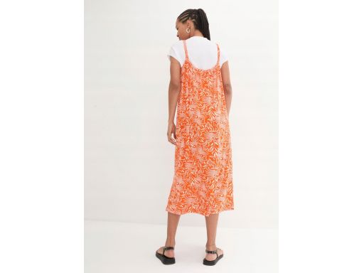 B.P.C sukienka maxi pomarańczowa letnia na cienkie ramiączka ^40/42