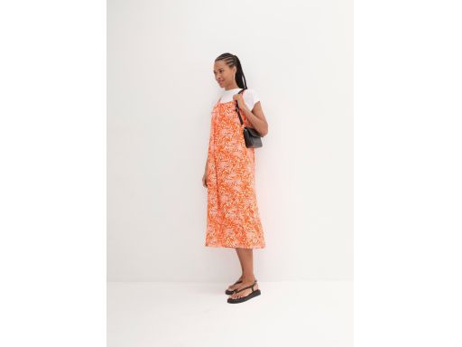 B.P.C sukienka maxi pomarańczowa letnia na cienkie ramiączka ^40/42