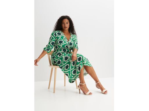 B.P.C wzorzysta sukienka midi koronka ^36/38