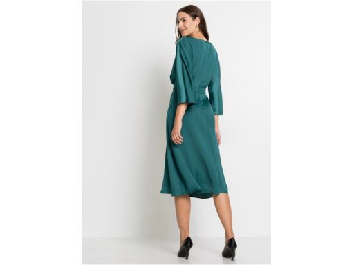 B.P.C zielona sukienka satynowa midi ^38