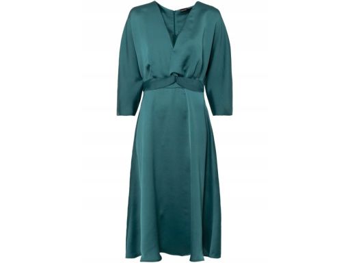 B.P.C zielona sukienka satynowa midi ^38