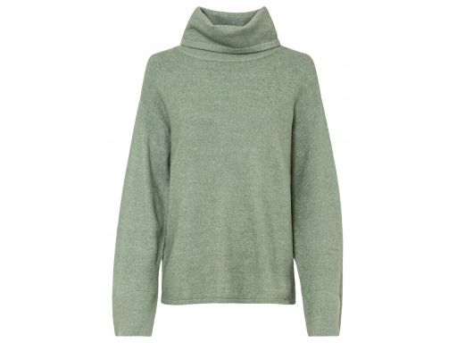 B.P.C sweter z szerokimi rękawami i golfem dymny zielony ^40/42