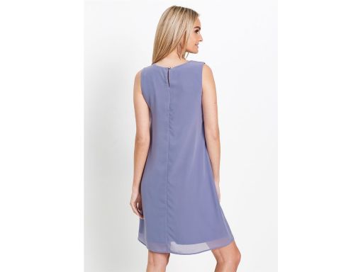 B.P.C sukienka fioletowa szyfonowa zdobienie r.40