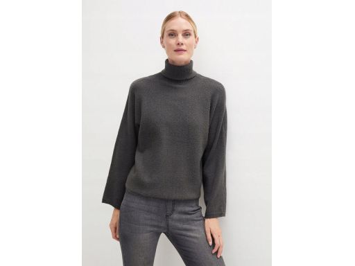 B.P.C sweter oversize szary ciemny z golfem r.48/50