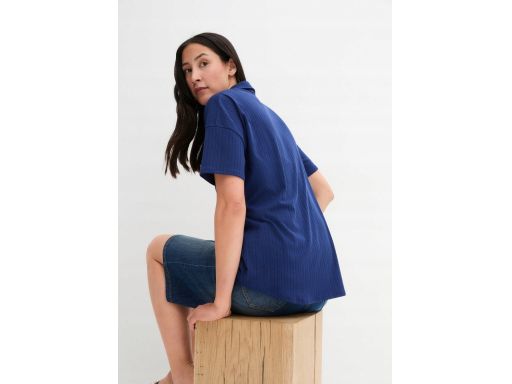 B.P.C bluzka z kołnierzykiem granatowa 36/38.