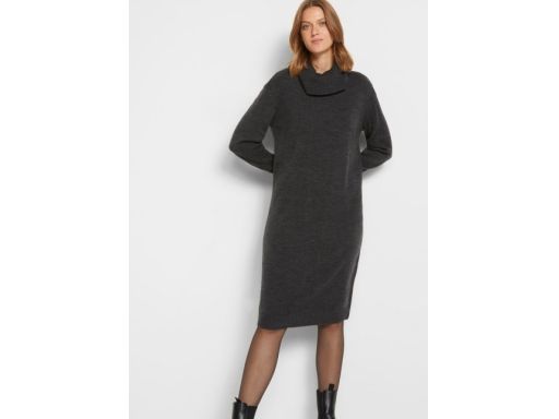 B.P.C dzianinowa sukienka antracytowa midi r.48/50
