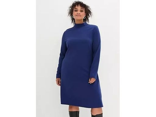 B.P.C sukienka Punto di Roma granatowa długi rękaw ^44/46