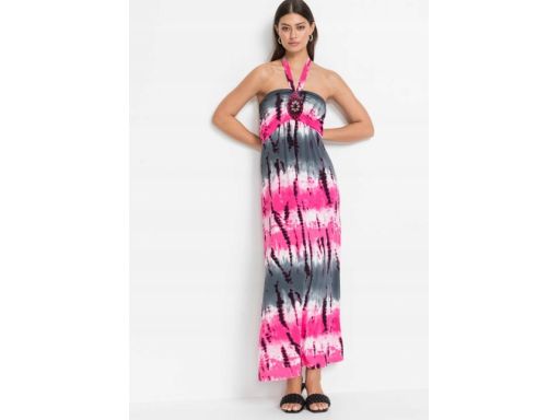 B.P.C maxi sukienka wiązana na szyi dżety 40/42.