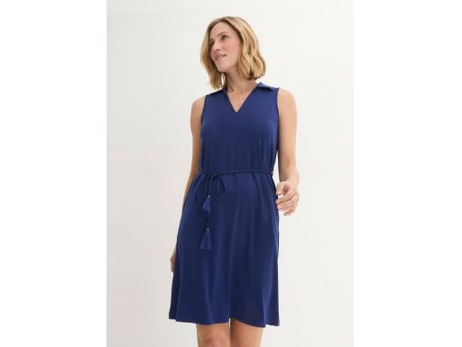 B.P.C sukienka shirtowa granatowa z paskiem r.40/42