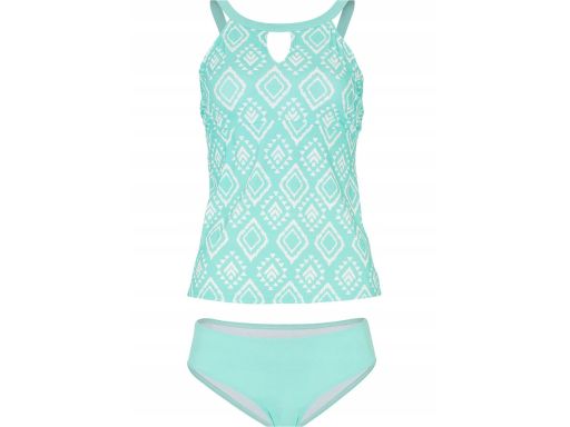 B.P.C turkusowe tankini w białe wzory z figami 48.
