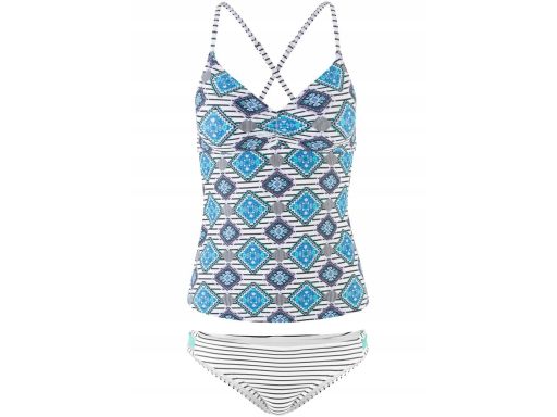 B.P.C tankini niebieskie wzory r.44