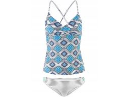 B.P.C tankini niebieskie wzory r.44