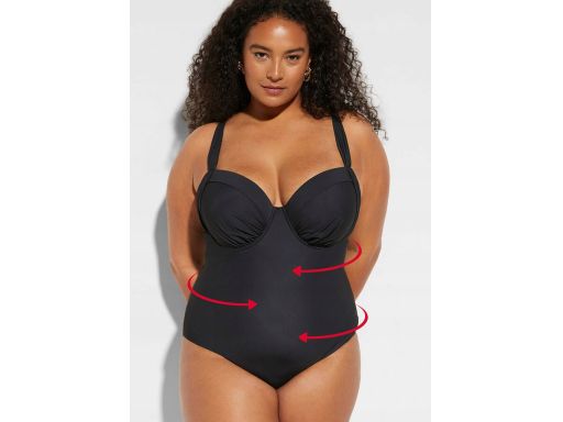 B.P.C kostium kąpielowy czarny na fiszbinach ^38(75D)