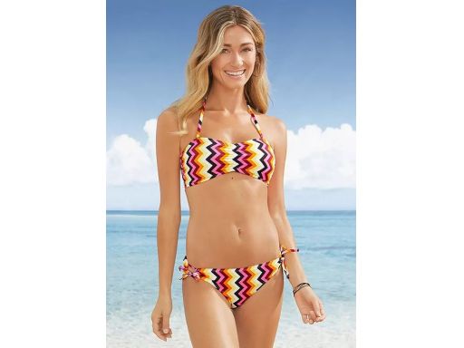 B.P.C bikini bandeau kolorowe we wzorek 38.