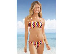 B.P.C bikini bandeau kolorowe we wzorek 38.
