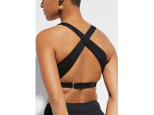 B.P.C bikini czarne prążkowany materiał ^46
